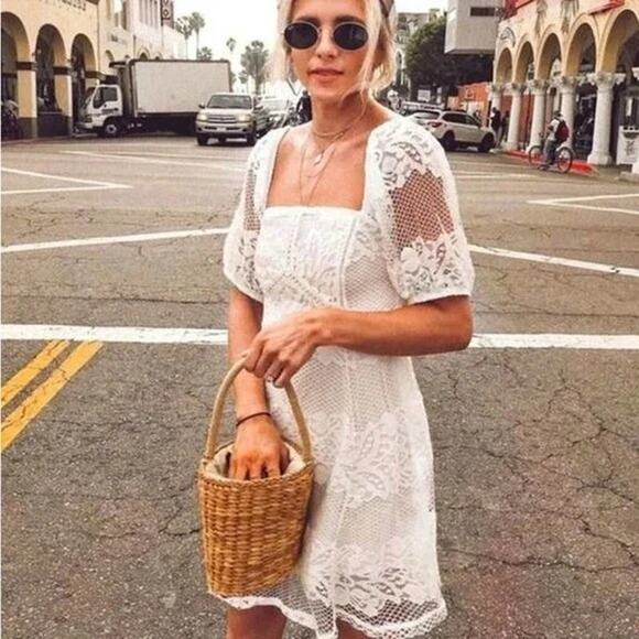 Free People Be Your Baby White Lace Babydoll Dress - Picture 1 of 13